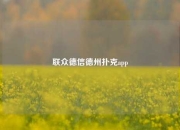 联众德信德州扑克app