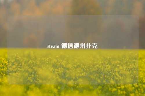 steam 德信德州扑克