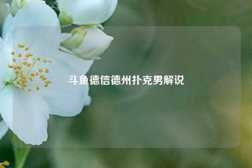 斗鱼德信德州扑克男解说