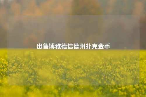 出售博雅德信德州扑克金币